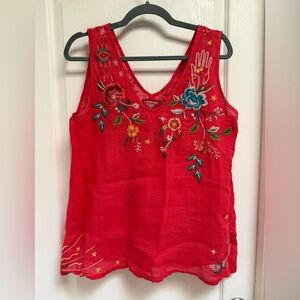 Johnny Was Embroidered Tank